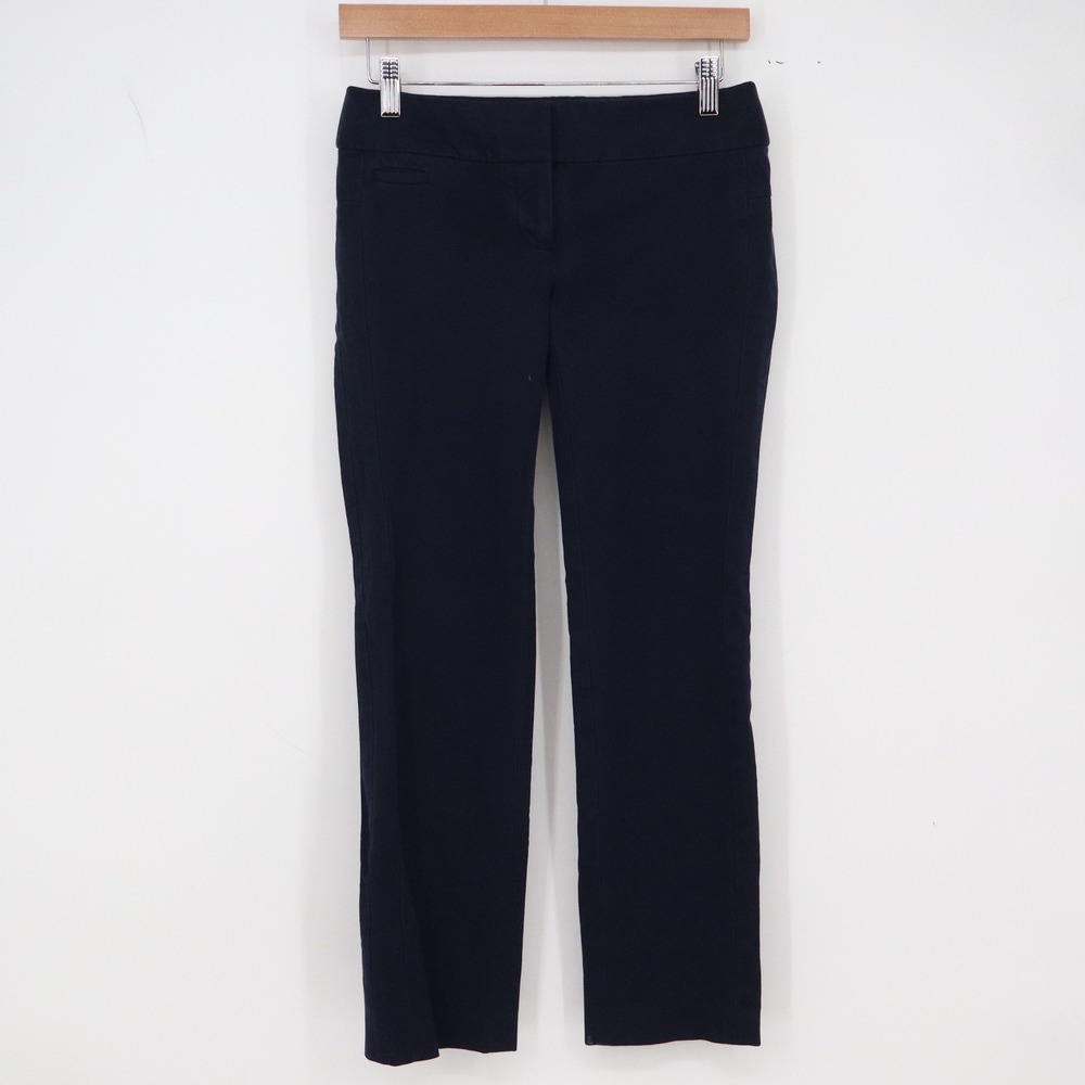 LOFT Pants Womens 0P Marisa Straight Navy Blue Stretch Workwear Excellent